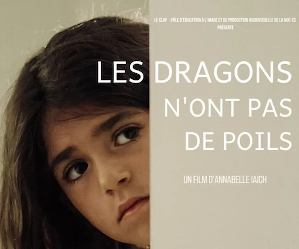 Association APTE, affiche du court métrage "les dragons n'ont pas de poils" d'Annabelle IAICH